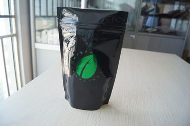 ถุงอลูมิเนียมฟอยล์ปั๊มร้อนดำเคลือบมัน, บรรจุภัณฑ์ Ziplock Coffee Bean