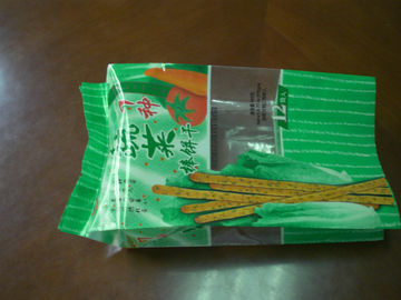 Green Side Gusseted Food Pouch Packaging for Biscuit PET / CPP