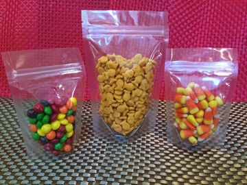 Reclosable Clear Stand Up Pouch For Candy