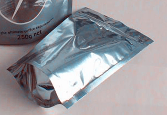 Coffe / Tea Moistureproof Stand Up Pouch Bag พลาสติกหน้าต่างรูปไข่ทองคำ