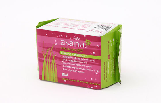 Soft Plastic Sanitary Napkin Bags , Colorful Laminated Pouch