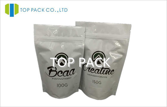 ผงโปรตีนอัล / PE บรรจุภัณฑ์ออร์แกนิก, ถุงขึ้นกับซิป 100g / 150g