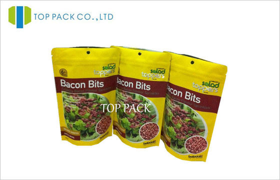 พลาสติกสีเหลือง MOPP / FOIL ยืนขึ้นซองจดหมายสำหรับการพิมพ์ลาเวนเดอร์ Bones Resealable