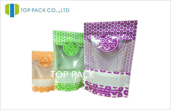 พลาสติก Resealable ยืนขึ้นบรรจุภัณฑ์อาหารบรรจุภัณฑ์สำหรับลูกกวาด