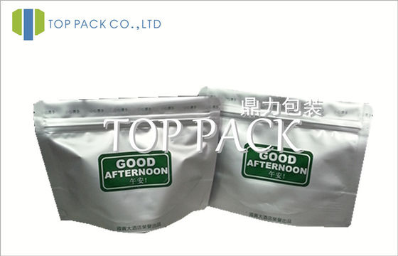 อลูมิเนียมฟอยล์ยืนขึ้นถุงอาหารด้วย Ziplock 80micron - 200micron
