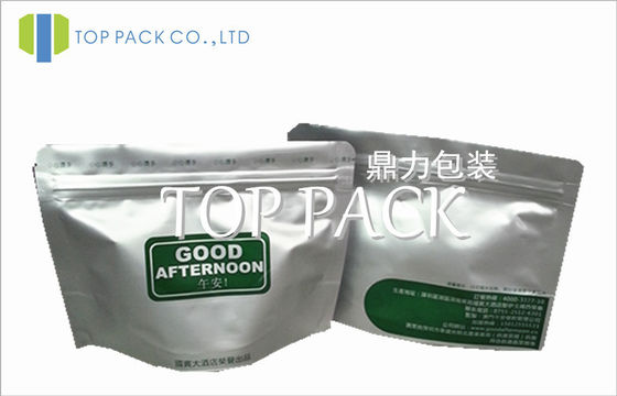 อลูมิเนียมฟอยล์ยืนขึ้นถุงอาหารด้วย Ziplock 80micron - 200micron