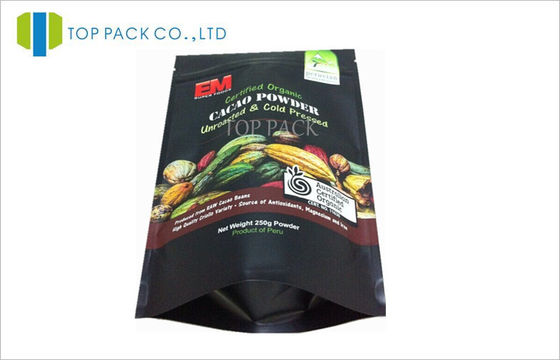 อาหารสุขภาพผงซิป Stand Up Pouches อาหารเสร็จสิ้น Matte Custom