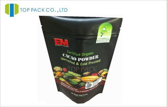 อาหารสุขภาพผงซิป Stand Up Pouches อาหารเสร็จสิ้น Matte Custom