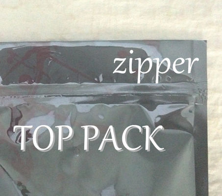 อลูมิเนียมฟอยล์พิมพ์ขึ้นยืนขึ้นกระเป๋าที่กำหนดเองสำหรับอาหารด้วย Ziplock ด้านบน