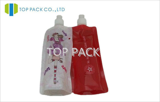 รีไซเคิลยืนขึ้นกระเป๋าที่มีพวยกา, ดึงกระเป๋าหัดดื่มบรรจุภัณฑ์