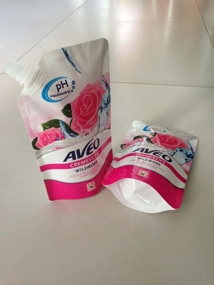 ถุงลามิเนท Spouted บรรจุภัณฑ์ถุงโพลีสำหรับนมถั่วเหลือง Stand Up Spout Pouch