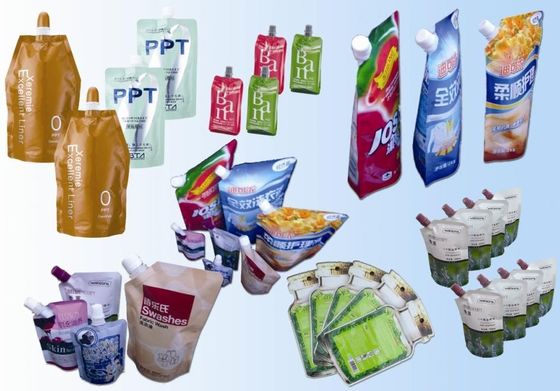 ถุงลามิเนท Spouted บรรจุภัณฑ์ถุงโพลีสำหรับนมถั่วเหลือง Stand Up Spout Pouch
