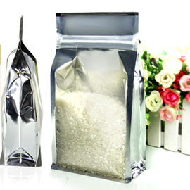One Side Clear Resealable Plastic Bags , Reclosable Stand Up Foil Pouches