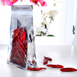 One Side Clear Resealable Plastic Bags , Reclosable Stand Up Foil Pouches