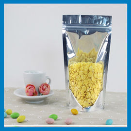 One Side Clear Resealable Plastic Bags , Reclosable Stand Up Foil Pouches