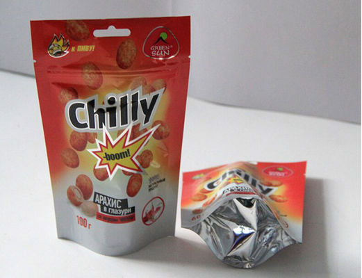 Self Stand Plastic Stand Up Resealable Pouches Dried Fruit Snack Candy Bags FDA approved