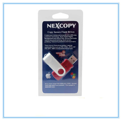 บรรจุภัณฑ์บัตรตุ่ม PVC PVC สีสันสดใสสำหรับบรรจุ USB แบบเดี่ยว