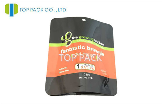 1.7oz ถุงน่องสีดำยืนขึ้น, 100 Micron Pillow Pouch บรรจุภัณฑ์ที่มีรู