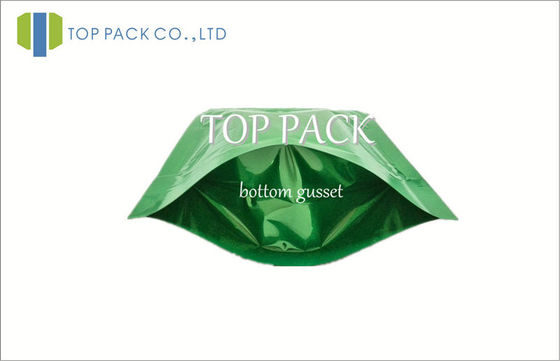 ลามิเนตลุกขึ้นยืนบรรจุภัณฑ์ถุงด้วย Bottoms Gusset และ Ziplock