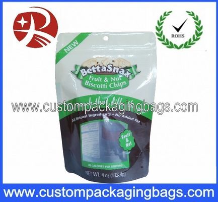 Ziplock พลาสติกยืนขึ้น Pouches บรรจุภัณฑ์สำหรับบิสกิต / คุกกี้