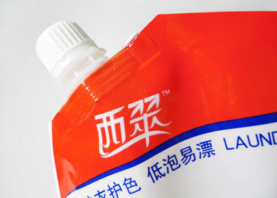 Detergent Stand Up Pouch With Spout, Side Handle, Personal Care Product Packaging Bags