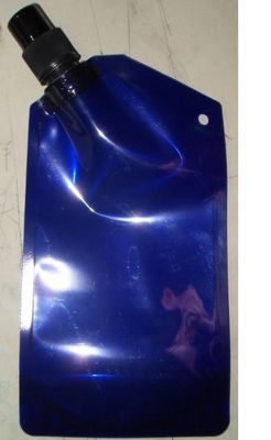 Blue 8 Oz Stand Up Pouch พร้อมพวยและหมวกบรรจุภัณฑ์ที่ยืดหยุ่นสำหรับเครื่องดื่ม