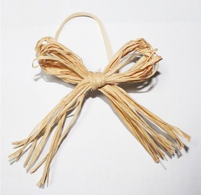 Gift package paper pretied raffia ribbon bow Tie and bundle egg for pack in opp bag
