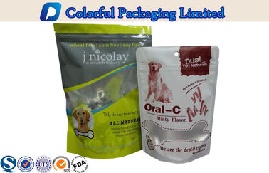 Hanger Hole / Window Aluminum Foil Resealable Stand Up pouch for dog food