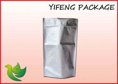 Plain Aluminum Foil Stand Up Pouch Empty Tea Bags Black Golden Silver