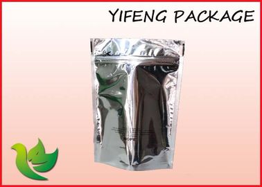 Plain Aluminum Foil Stand Up Pouch Empty Tea Bags Black Golden Silver