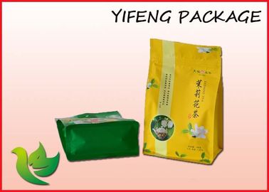 Tea Packaging Flat Bottom Pouch Reclose Zipper Lock Bag 250g 500g 1000g