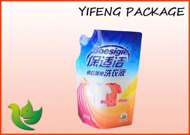 Stand Up Spout Pouch For Beverage Or Detergent Packing With Bottom Gusset