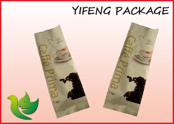 Glossy Finished Heat Sealing Coffee Packaging Bags With Valve