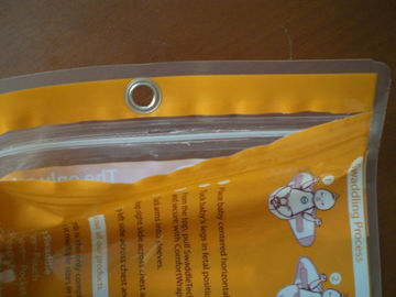 Foil Custom Zipper Pouch Packaging Eco Friendly With Hanging Hole