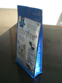 Cat Food Gusseted Pouch Packaging With Zipper Aluminum Foil Standup