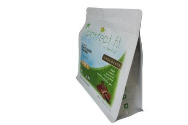 Chocolate Food Grade Flat Pouch Packaging Plastic Pouches With Zipper