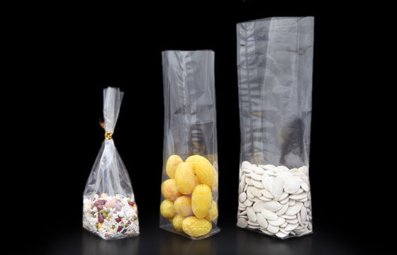 Heat Seal Block Bottom Bags , Snack Food Flat Bottom Pouch