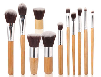 Professional 11PCS Makeup Brushes Kit Wood With Pouch Case Bag