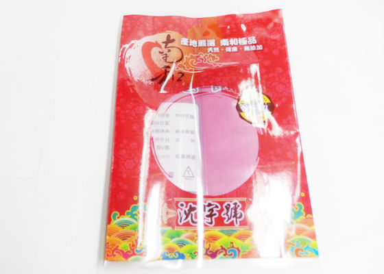 Colorful Flat Snack Packaging Bags With Clear Window , NY / PE Packaging Bags