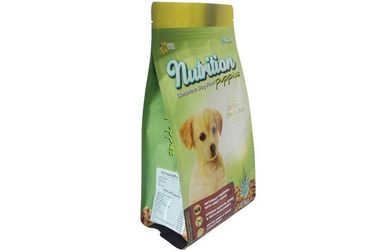 Flat Bottom Plastic Bags Quad Seal Pouch , High Moisture Barrier