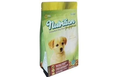 Purple Quad Seal Pouch Plastic Cat Litter Bag With Handle & Side Gusset