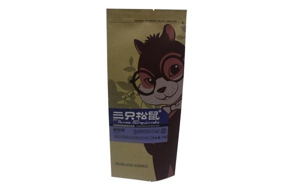 Flexible Dog Food Packaging Quad Seal Pouch with Zipper , Heavy Duty Side Gusset